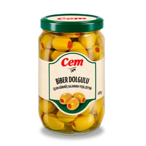 CEM BİBERLİ DOL.YEŞİL ZEYTİN 720 CC 400 GR