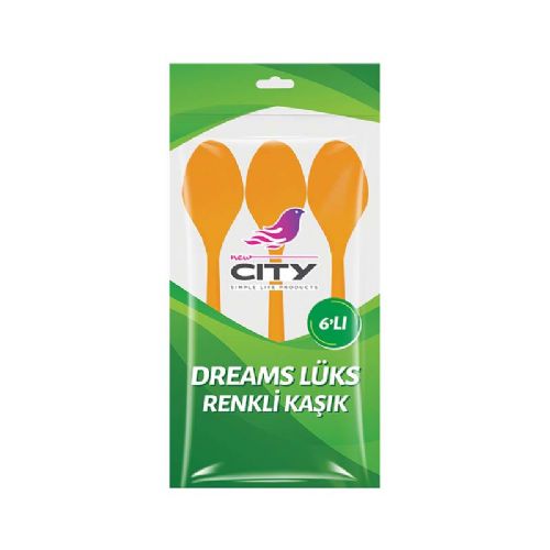 NEW CİTY DREAMS LÜKS RENKLİ KAŞIK 6 LI
