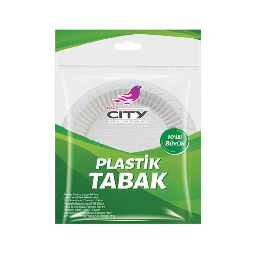 NEW CİTY PLASTİK TABAK BÜYÜK 10 LU