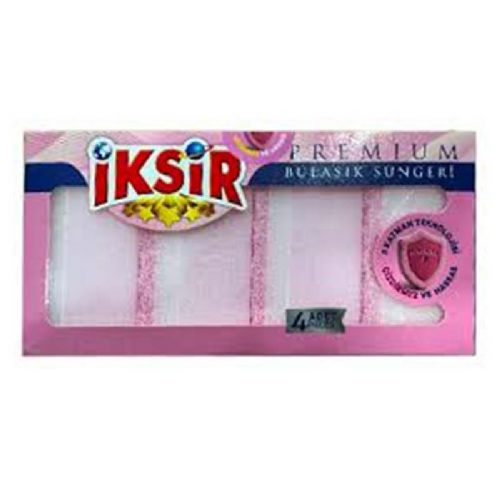 İKSİR PREMIUM ÇİZMEZ PEMBE SÜNGER 4 LÜ 