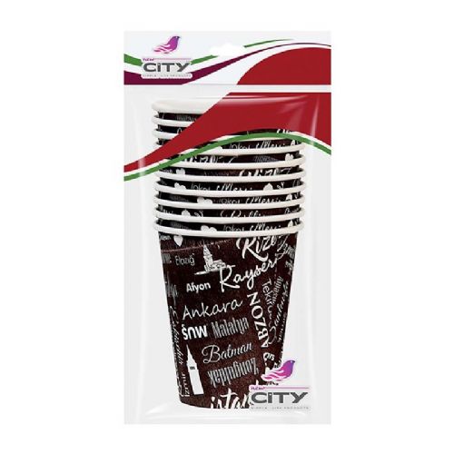 NEW CİTY KARTON BARDAK BÜYÜK 6 LI