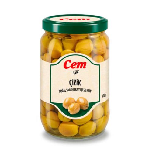 CEM DOĞAL ÇİZİK YEŞİL ZEYTİN 720 CC 400 GR