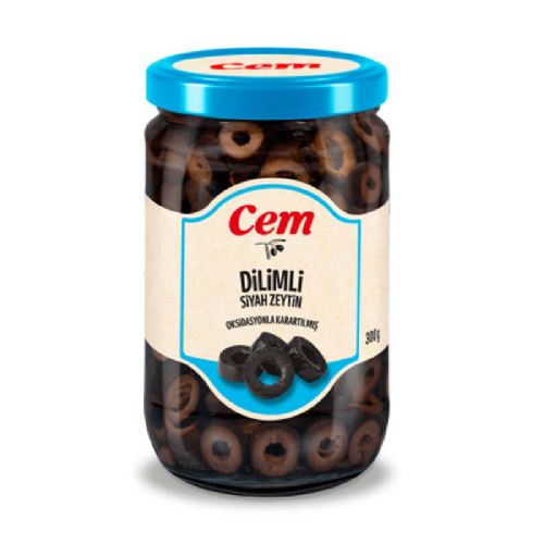 CEM DİLİMLİ SİYAH ZEYTİN  660 CC 300 GR