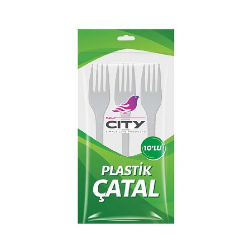 NEW CİTY PLASTİK ÇATAL 10 LU