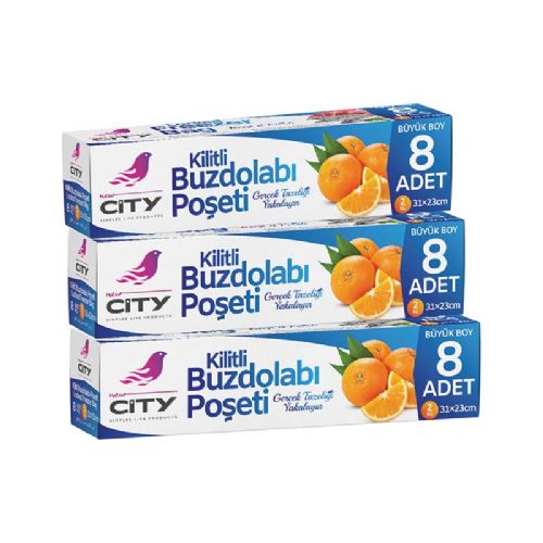 NEW CİTY KİLİTLİ BUZDOLABI POŞETİ BÜYÜK 