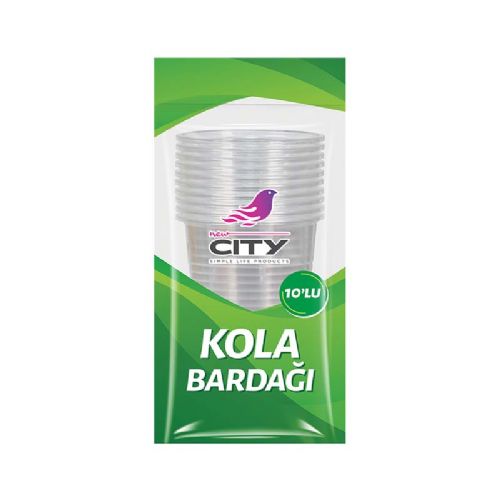 NEW CİTY PLASTİK KOLA BARDAĞI 10 LU
