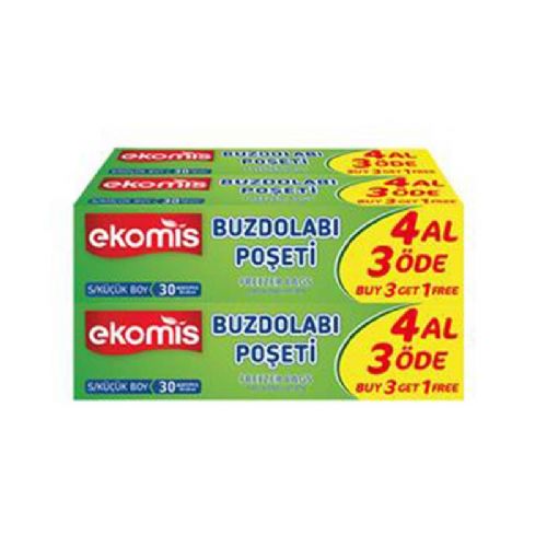 EKOMİS BUZDOLABI POŞETİ 4 AL 3 ÖDE KÜÇÜK BOY
