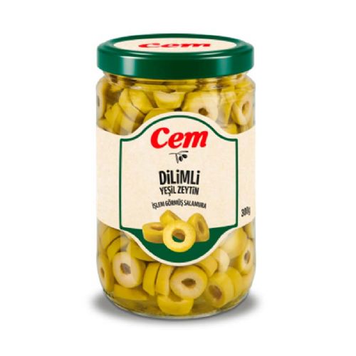 CEM DİLİMLİ YEŞİL ZEYTİN  660 CC 300 GR