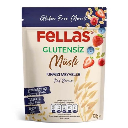 FELLAS GLUTENSİZ MÜSLİ&KIRMIZI MEYVELİ 270g GR
